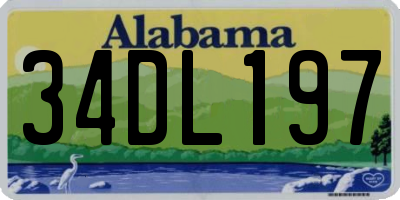 AL license plate 34DL197