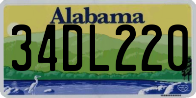 AL license plate 34DL220