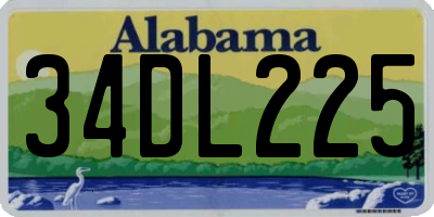 AL license plate 34DL225