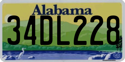 AL license plate 34DL228
