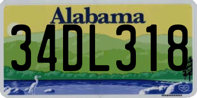 AL license plate 34DL318