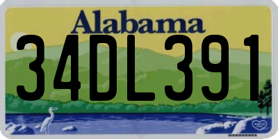 AL license plate 34DL391
