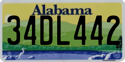 AL license plate 34DL442