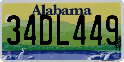AL license plate 34DL449