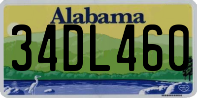 AL license plate 34DL460