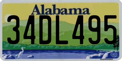 AL license plate 34DL495