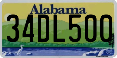AL license plate 34DL500