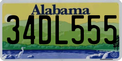 AL license plate 34DL555