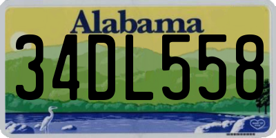 AL license plate 34DL558