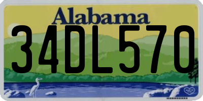 AL license plate 34DL570