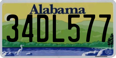 AL license plate 34DL577