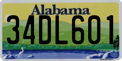 AL license plate 34DL601