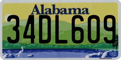 AL license plate 34DL609