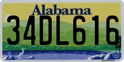 AL license plate 34DL616