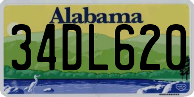 AL license plate 34DL620