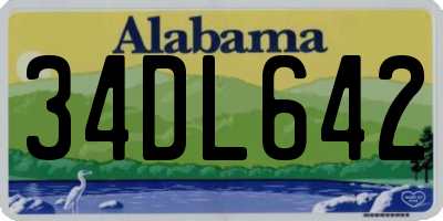 AL license plate 34DL642