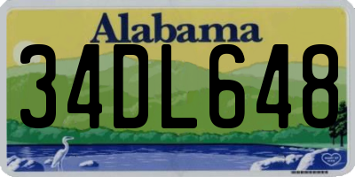 AL license plate 34DL648