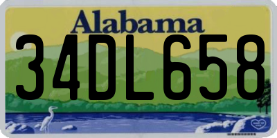 AL license plate 34DL658