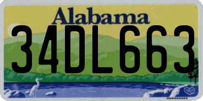 AL license plate 34DL663