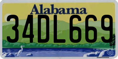 AL license plate 34DL669