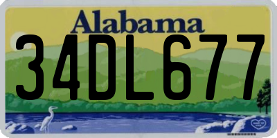 AL license plate 34DL677
