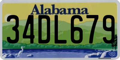 AL license plate 34DL679