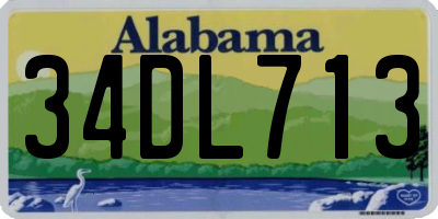 AL license plate 34DL713