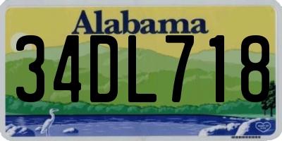 AL license plate 34DL718