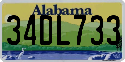AL license plate 34DL733
