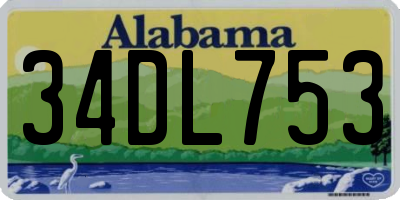 AL license plate 34DL753