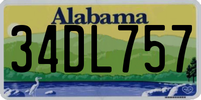 AL license plate 34DL757