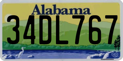 AL license plate 34DL767