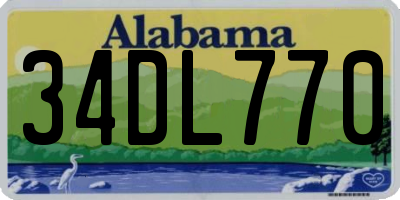 AL license plate 34DL770