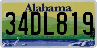 AL license plate 34DL819
