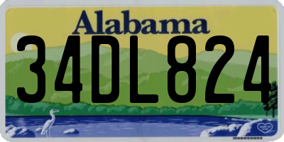 AL license plate 34DL824