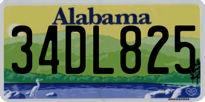 AL license plate 34DL825