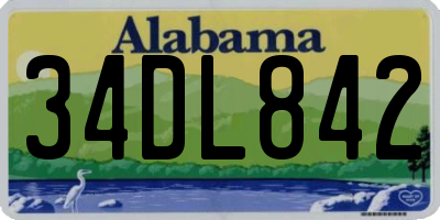 AL license plate 34DL842