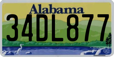 AL license plate 34DL877