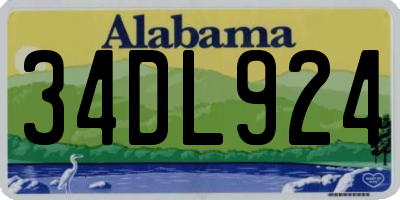 AL license plate 34DL924