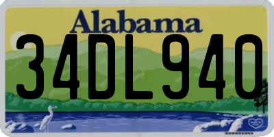 AL license plate 34DL940