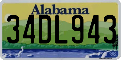 AL license plate 34DL943