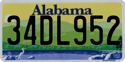 AL license plate 34DL952