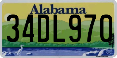 AL license plate 34DL970