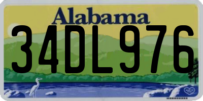 AL license plate 34DL976