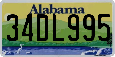 AL license plate 34DL995