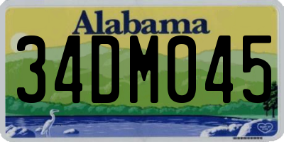AL license plate 34DM045