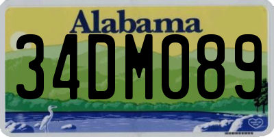 AL license plate 34DM089