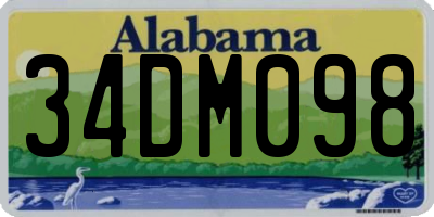AL license plate 34DM098