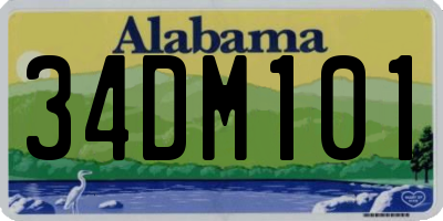 AL license plate 34DM101