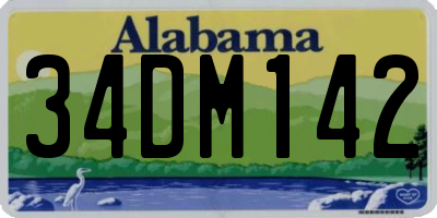 AL license plate 34DM142